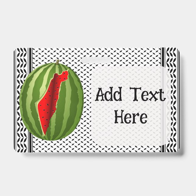 Watermelon Palestine Map Slice Ausweis (Vorderseite)