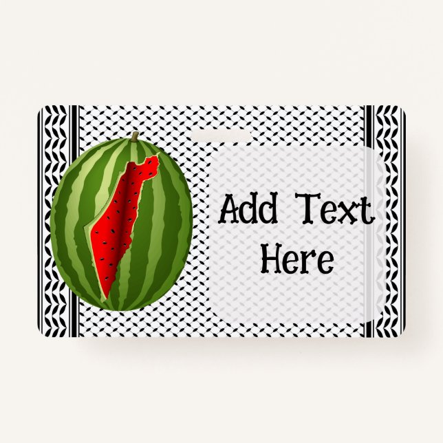 Watermelon Palestine Map Slice Ausweis (Vorderseite)