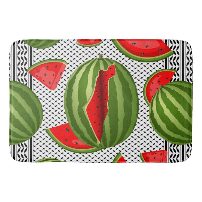 Watermelon Palestine Map Slice Badematte (Vorderseite)