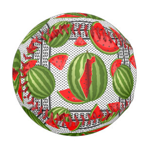 Watermelon Palestine Map Slice Baseball