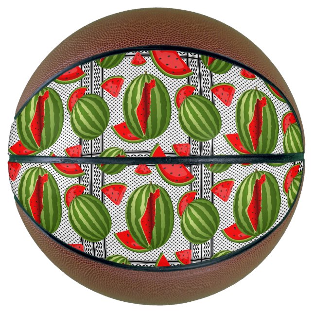Watermelon Palestine Map Slice Basketball (Vorderseite)