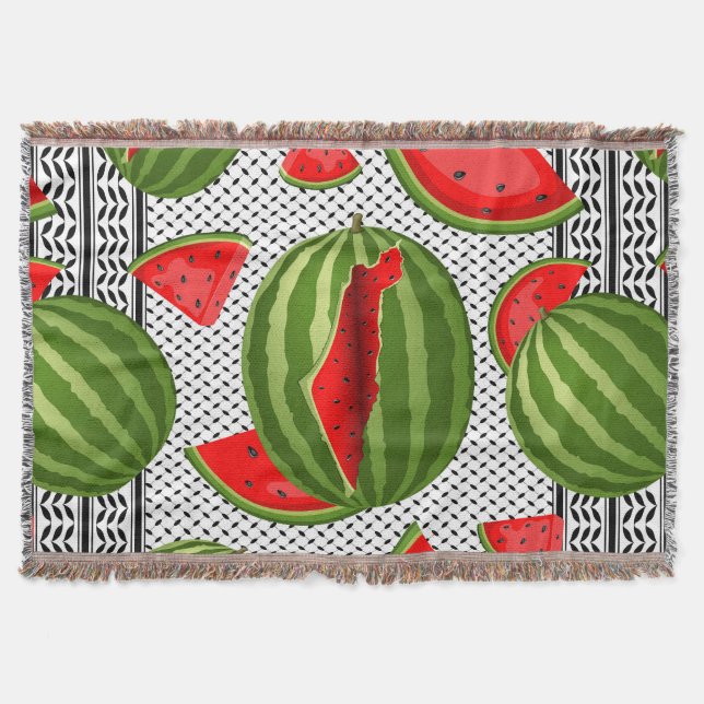 Watermelon Palestine Map Slice Decke (Vorderseite)
