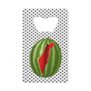 Watermelon Palestine Map Slice Geldbeutel Flaschenöffner