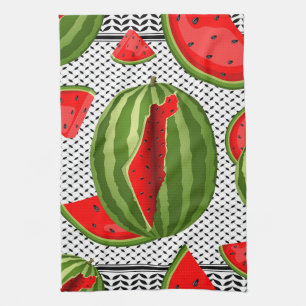 Watermelon Palestine Map Slice Geschirrtuch