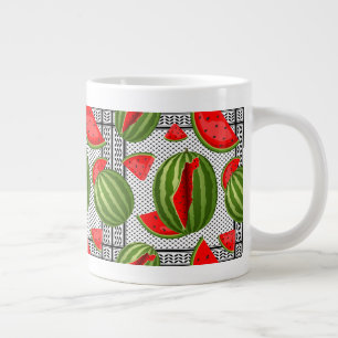 Watermelon Palestine Map Slice Jumbo-Tasse