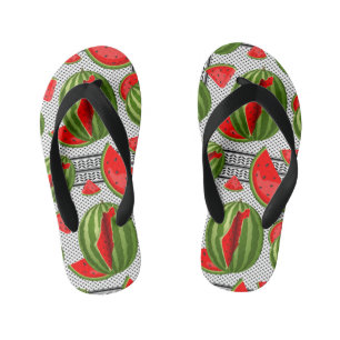 Watermelon Palestine Map Slice Kinderbadesandalen