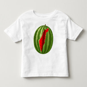 Watermelon Palestine Map Slice Kleinkind T-shirt