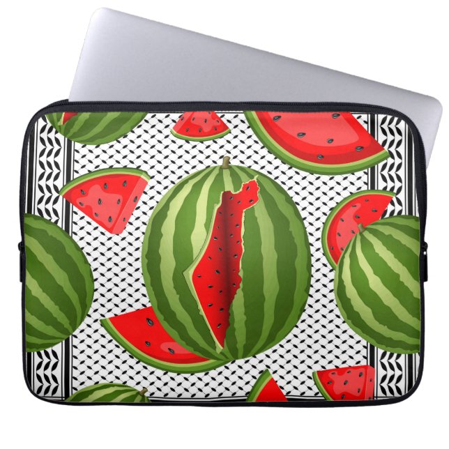Watermelon Palestine Map Slice Laptopschutzhülle (Vorderseite)