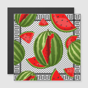 Watermelon Palestine Map Slice Magnetkarte