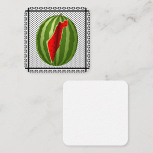 Watermelon Palestine Map Slice Mitteilungskarte