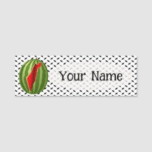 Watermelon Palestine Map Slice Namensschild