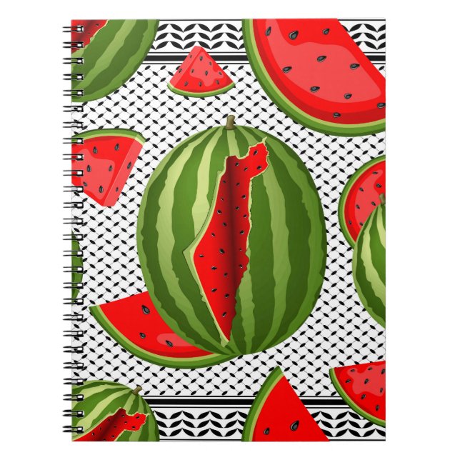 Watermelon Palestine Map Slice Notizblock (Vorderseite)