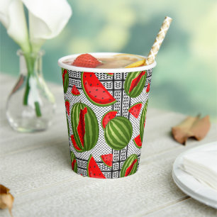 Watermelon Palestine Map Slice Pappbecher