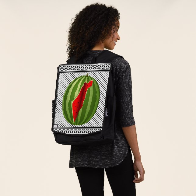 Watermelon Palestine Map Slice Rucksack (Ausgewaschen)