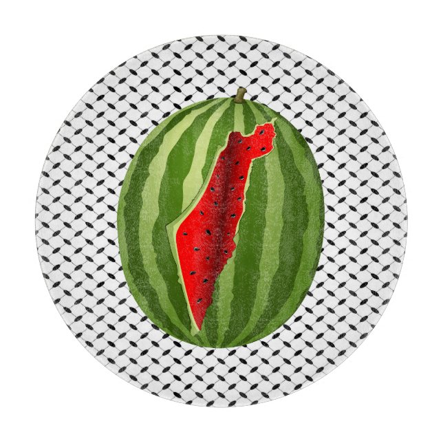 Watermelon Palestine Map Slice Schneidebrett (Vorderseite)