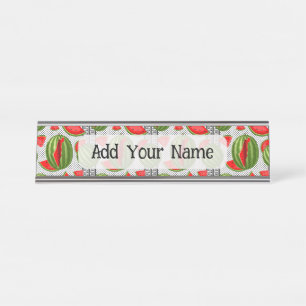 Watermelon Palestine Map Slice Schreibtischnamensplakette