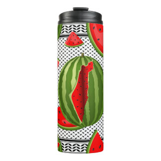 Watermelon Palestine Map Slice Thermosbecher