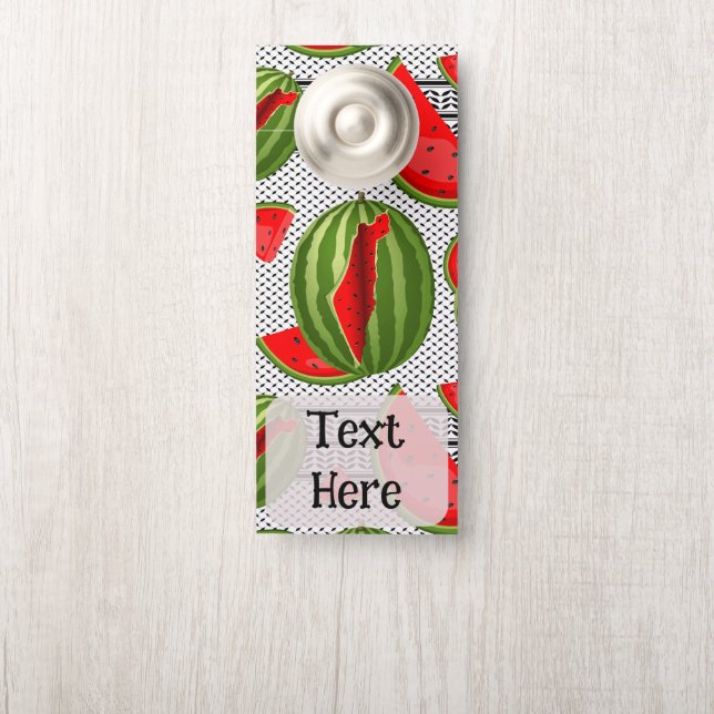 Watermelon Palestine Map Slice Türanhänger (Auf Knauf)