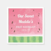 Watermelon Paper Napkin Melon Birthday Frucht