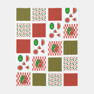 Watermelon Patchwork Fleecedecke