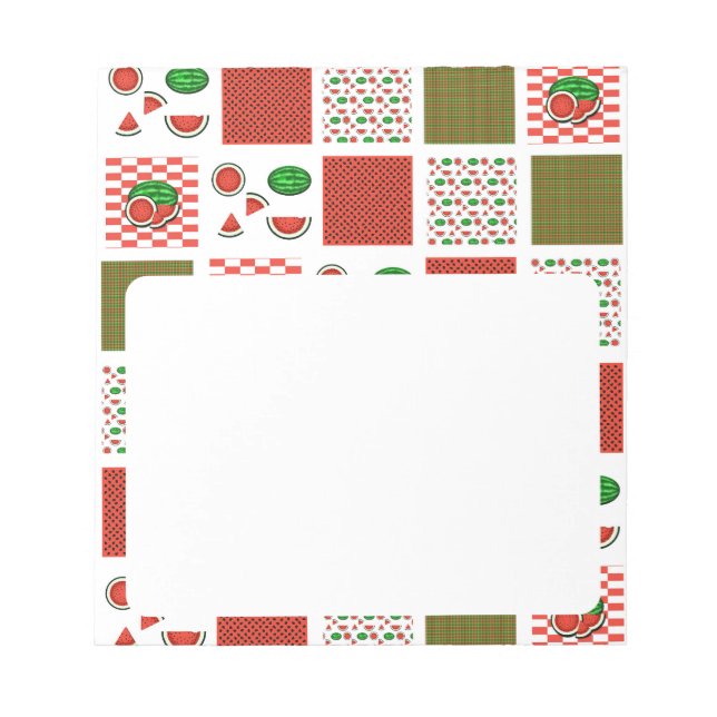 Watermelon Patchwork Notizblock (Vorderseite)