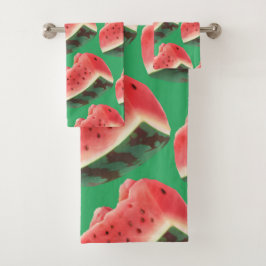 Watermelon Pattern Badhandtuch Set