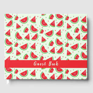 Watermelon Pattern Fruchtmelon Hellgrün Gästebuch