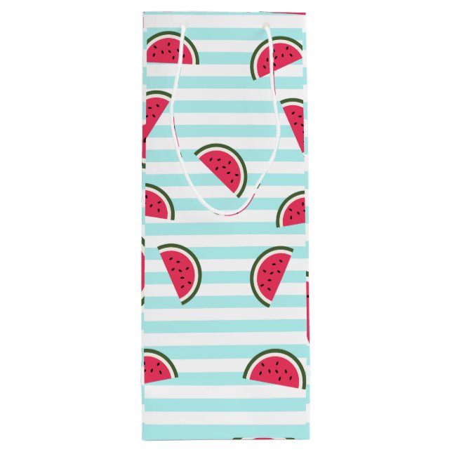 Watermelon Pattern Geschenktüte Für Weinflaschen (Rückseite)