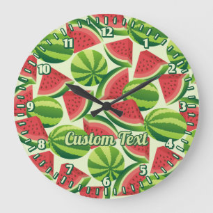 Watermelon Pattern Große Wanduhr