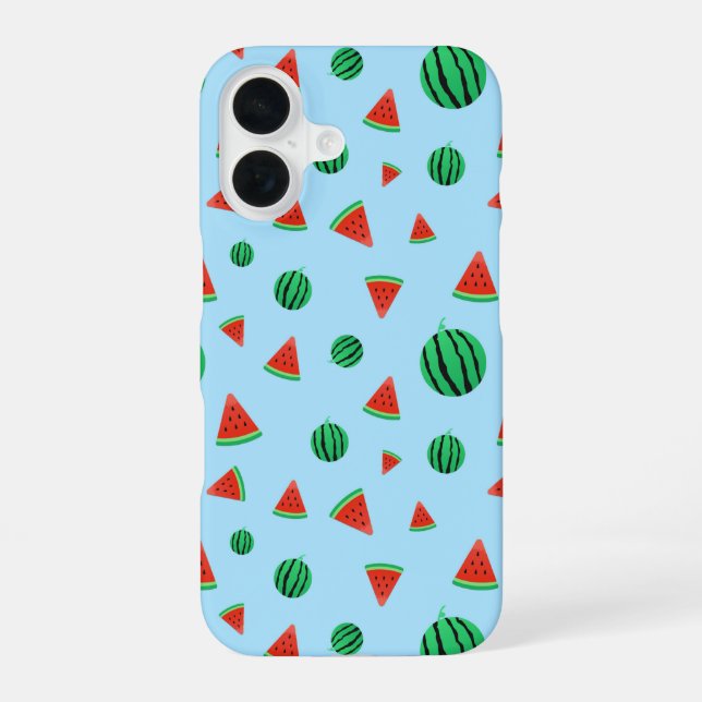 Watermelon Pattern iPhone 16 Hülle (Rückseite)