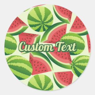 Watermelon Pattern Runder Aufkleber