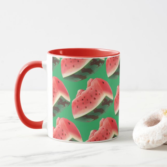 Watermelon Pattern Tasse (Mit Donut)