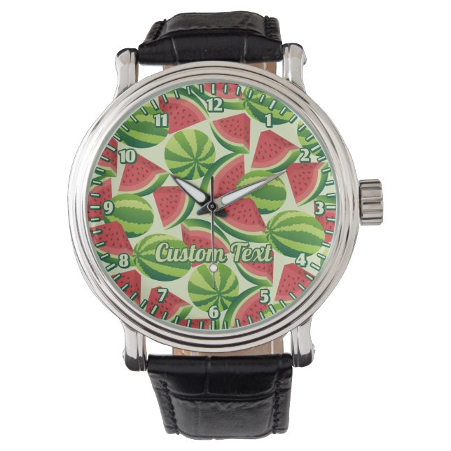 Watermelon Pattern Wrist Watch Armbanduhr (Vorderseite)