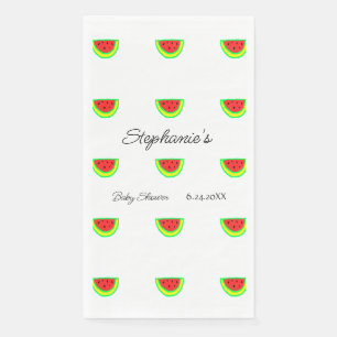 Watermelon Patterns Baby Shower Boys Niedlich Serviette