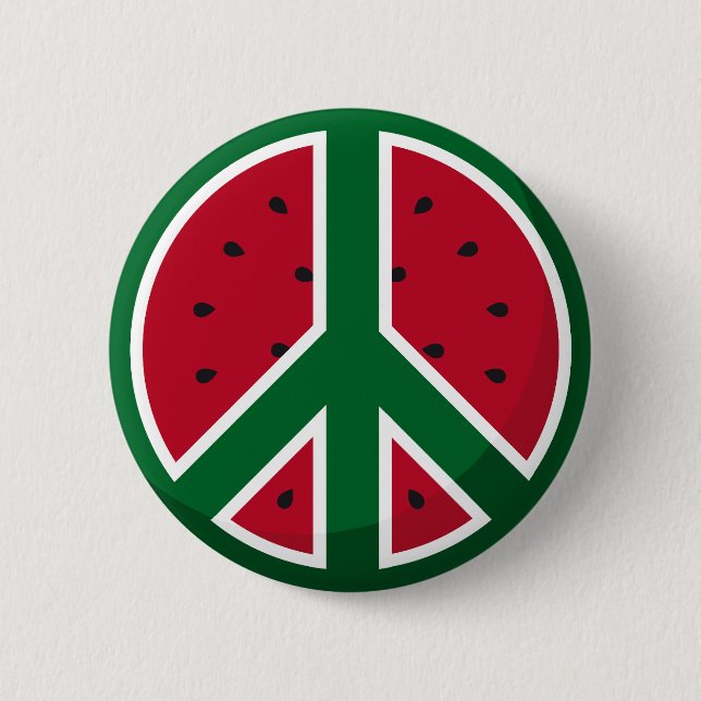 Watermelon Peace Button (Vorderseite)