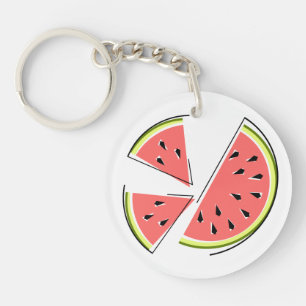 Watermelon Pieces doppelseitig Schlüsselanhänger
