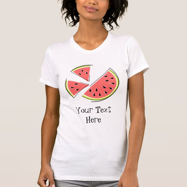 Watermelon Pieces 'Text' Ladys T - Shirt (Vorderseite)