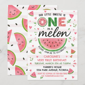 Watermelon Pink Birthday Einladung