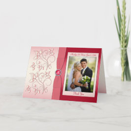 Watermelon PInk Dankeschön Card mit Foto Dankeskarte