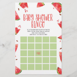 Watermelon Pink Green Bingo Baby Showspiel Briefpapier