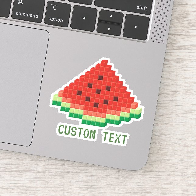 Watermelon Pixel Art Aufkleber (Detail)