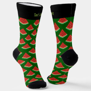 Watermelon Pixel Art Muster Socken