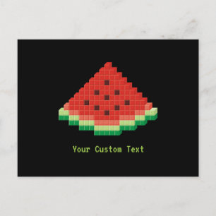 Watermelon Pixel Art Postkarte