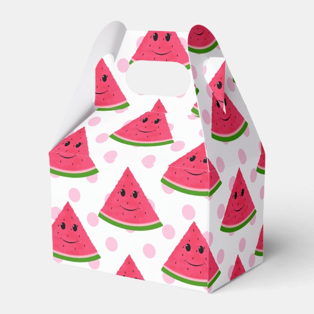 Watermelon Polka Dots Summer Gevor Boxes Geschenkschachtel (Rückseite)