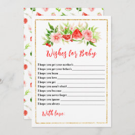 Watermelon Pomegranate Baby Shower Wishes For Baby Einladung