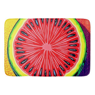 Watermelon Pop Kunst, Dichtung und Musik Badematte