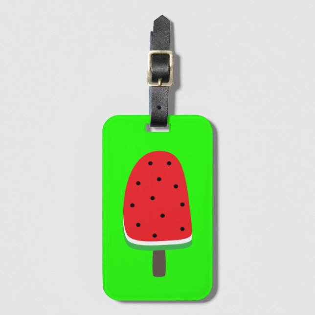 Watermelon Popsicle Gepäckanhänger (Vorderseite Vertikal)