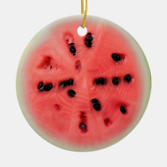 Watermelon Pun Personalisiert Weihnachten Keramik Ornament (Vorne)