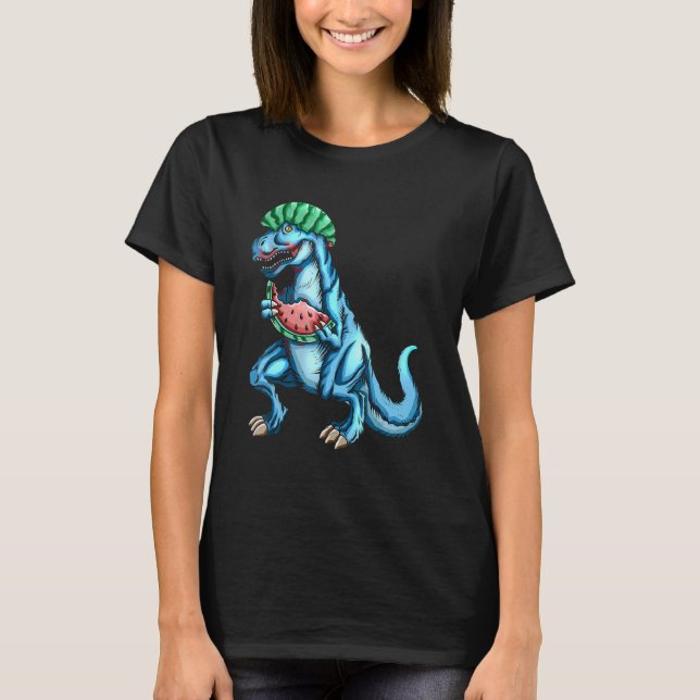 Watermelon  rex Dinosaur Dino Fan Melon T-Shirt (Vorderseite)