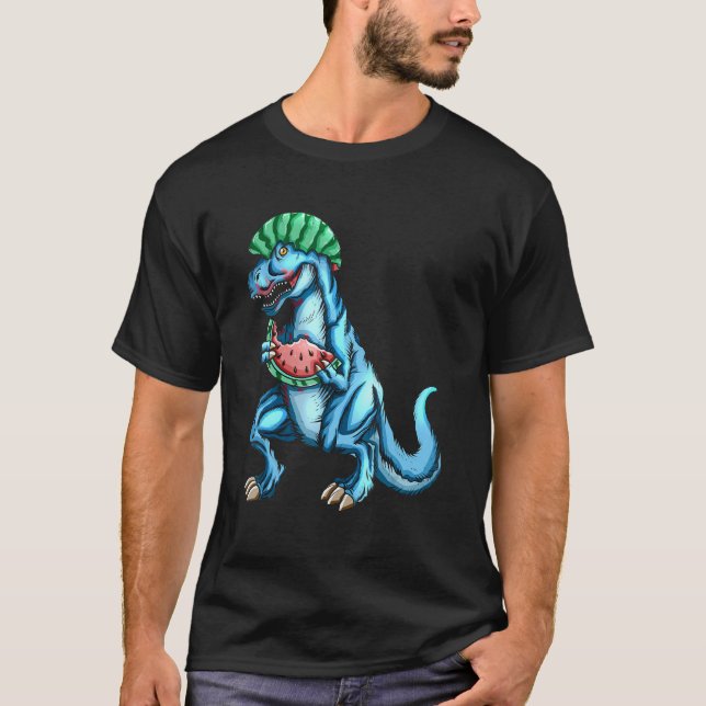 Watermelon  rex Dinosaur Dino Fan Melon T-Shirt (Vorderseite)